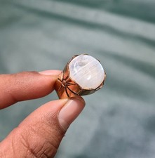 Beautiful Rainbow Moonstone Ring Wire Wrapped Jewelry Adjustable Ring For Gift