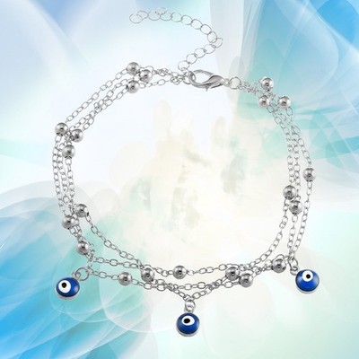  Bohemia Chic Mini Evil Eye Style Fußkettchen Dangle Fußkettchen für Barfuß