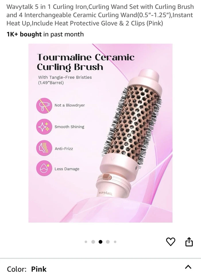 Wavytalk 5 in 1 Curling Wand Set, Multi Curl - ROSE GOLD - Image 4 of 4