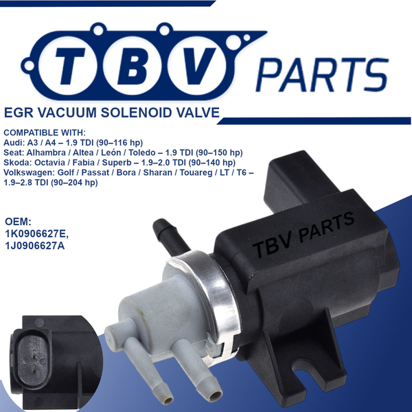 AGR Turbinenmagnetventil Audi Seat Skoda VW 1.9 / 2.0TDI 1K0906627E-image