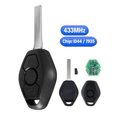 3 Tasten ID44 Funk Schlüssel PCF7935 Chip 433MHz Für BMW E39 E46 E60 X5