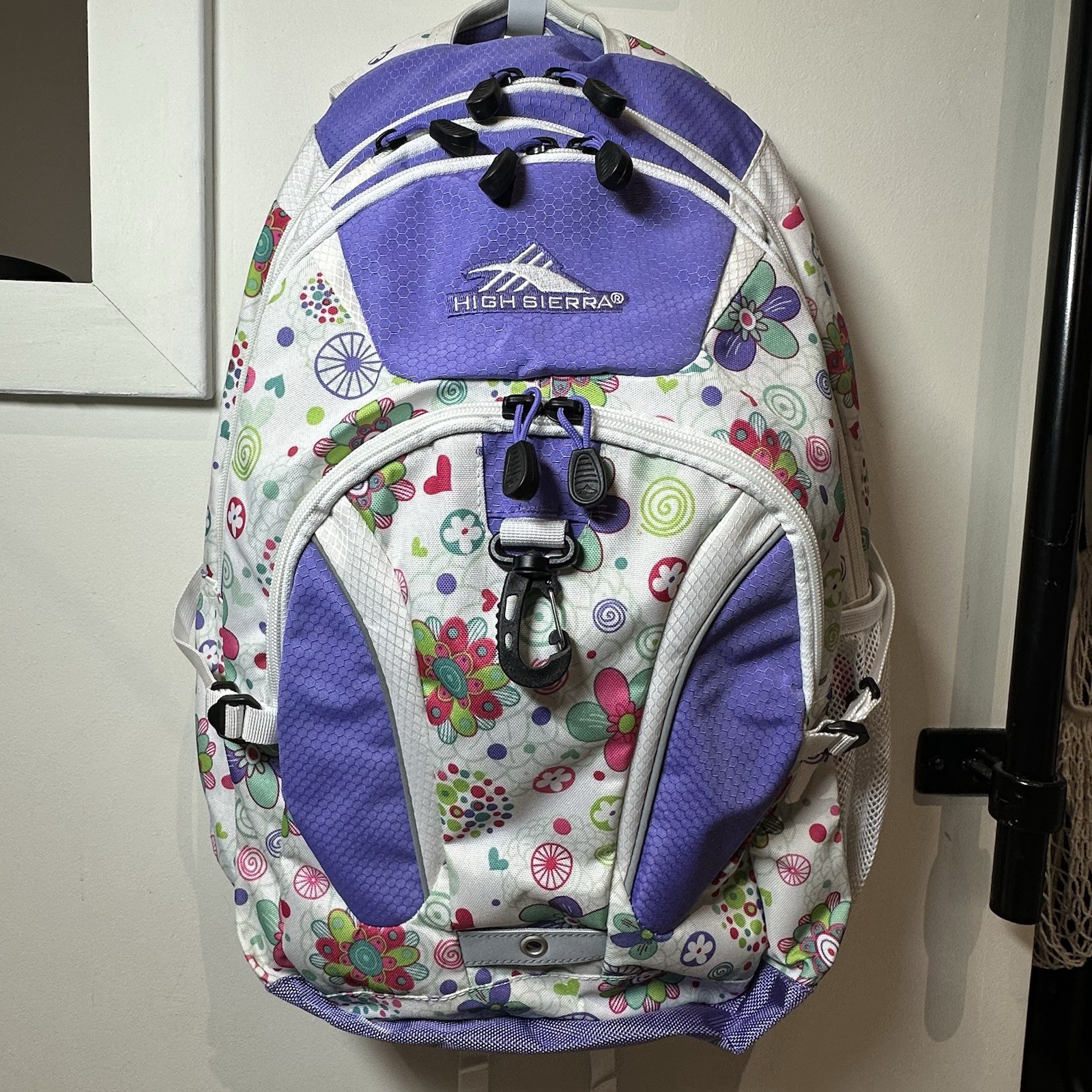 High Sierra Rip Rap Backpack Floral Hearts Laptop School Tra