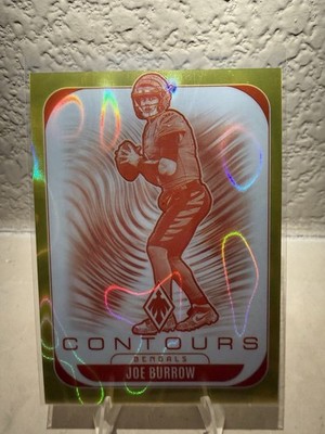 2025 Panini Phoenix Joe Burrow Contours Yellow Lava /99 Bengals #7 NFL