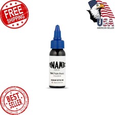 Dynamic Color Triple Black Tattoo Ink, Made in USA Since 1990, 1 oz Sterili...