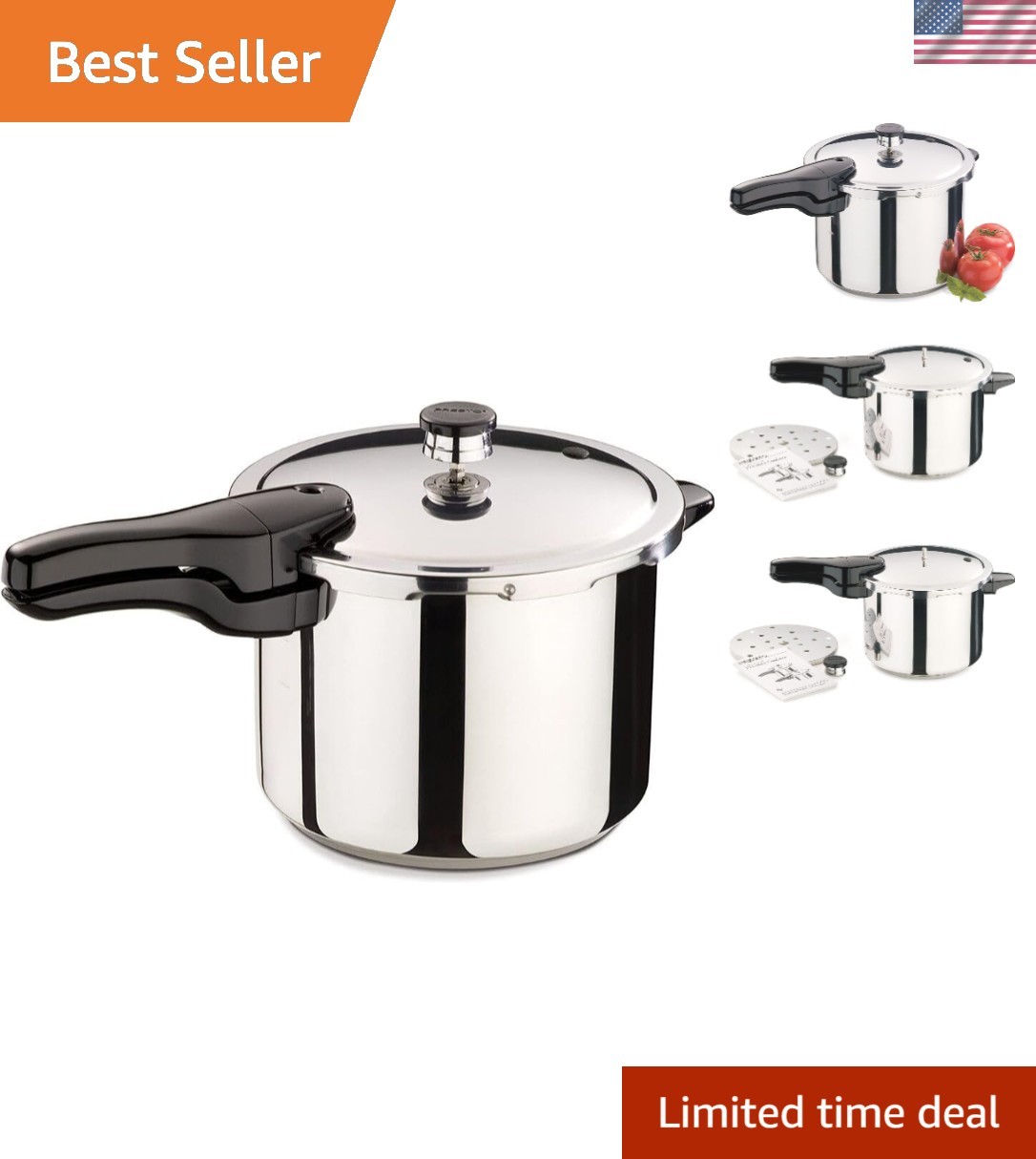 01362 6-Quart Stainless Steel Pressure Cooker