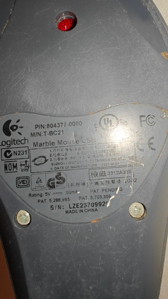 Logitech Trackman Marble USB T-BC21 Maus (804377-0000) - Bild 4 von 4