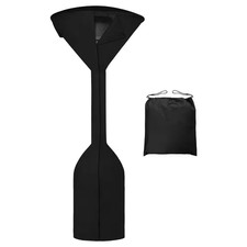Waterproof 95 In. X 34 In. X 19 In. Black Fabric Patio Heater Cover with Zipper
