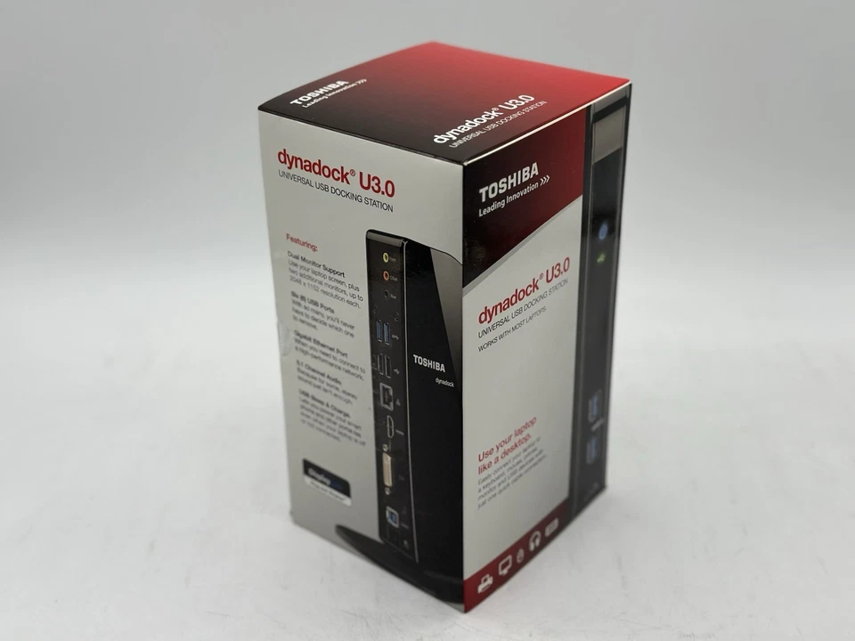 Estación de Acoplamiento para Laptop Toshiba Dynadock PA3927U-1PRP U3.0-Nueva Sellada Foto 2 de 4