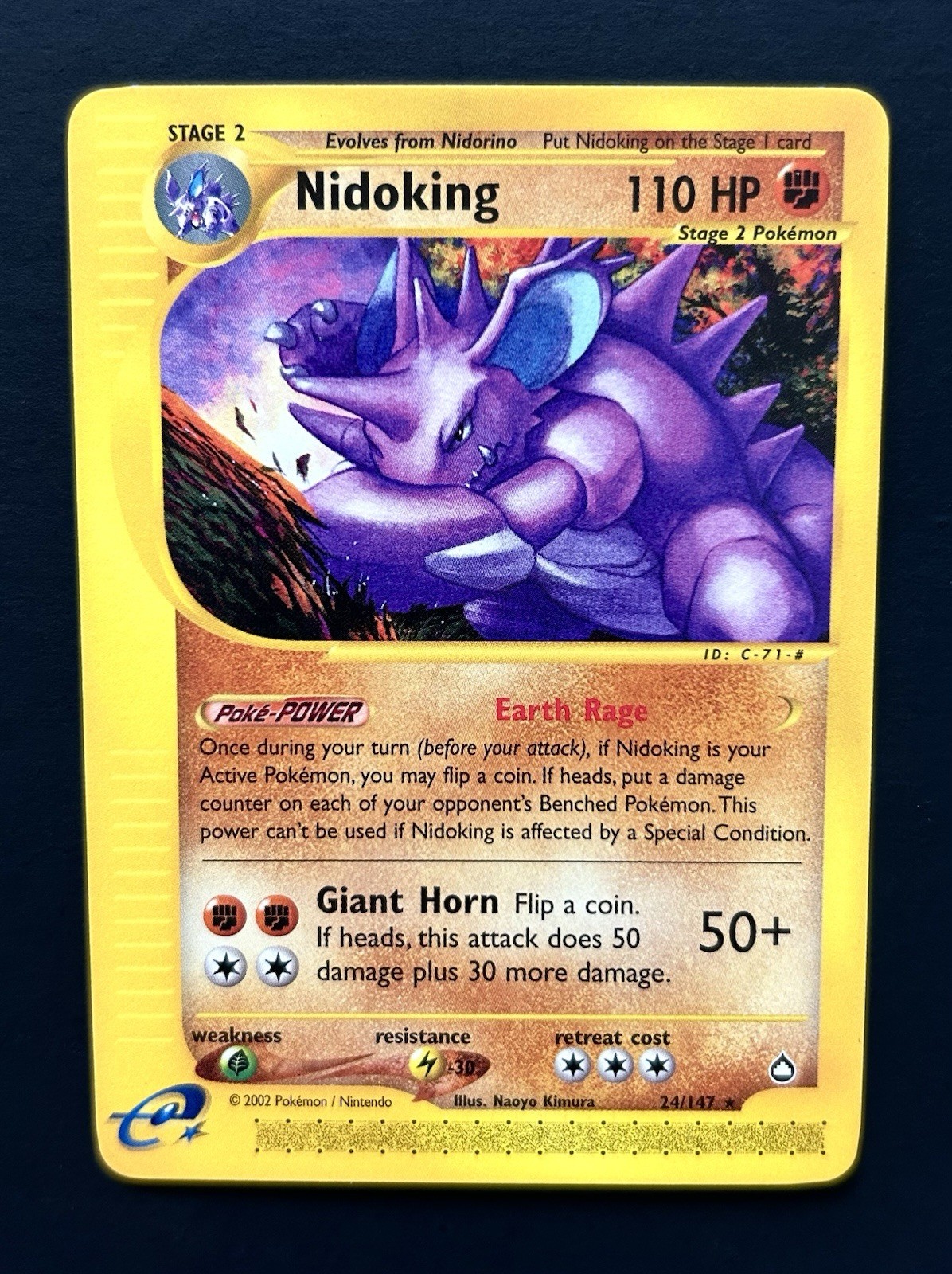 Nidoking 24/147 Aquapolis Rare - NM