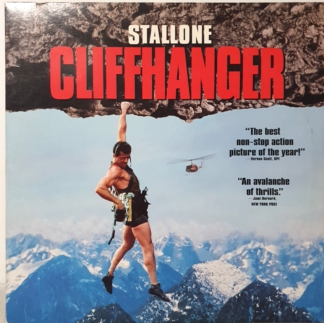 CLIFFHANGER Laser Disc NTSC  Sylvester Stallone LD 52236 Rock Climbing Action
