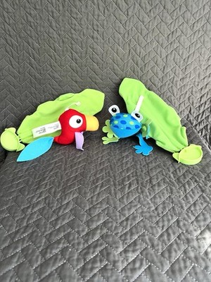 Fisher Price Rainforest Jumperoo Plush Bird Frog Hanging Leaf