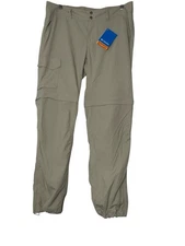 New Columbia Palm Peak Convertible Straight Pants Women’s Size 12 Beige UPF 50