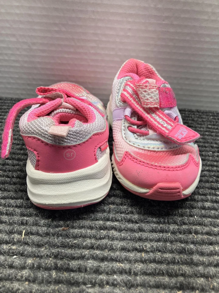 Zapatos de jugador Stride Rite Made2Play niñas pequeñas talla 5 rosa SRTech gancho bucle Foto 3 de 4