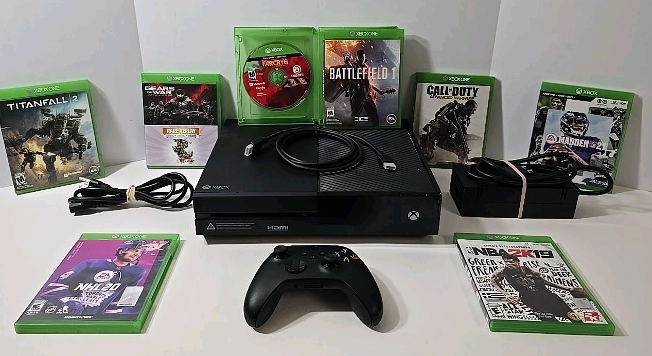 Xbox One Console & Over 30 GAMES!  CLEAN/TESTED! GAMEPASS READY! SHIPS FREE 🔥