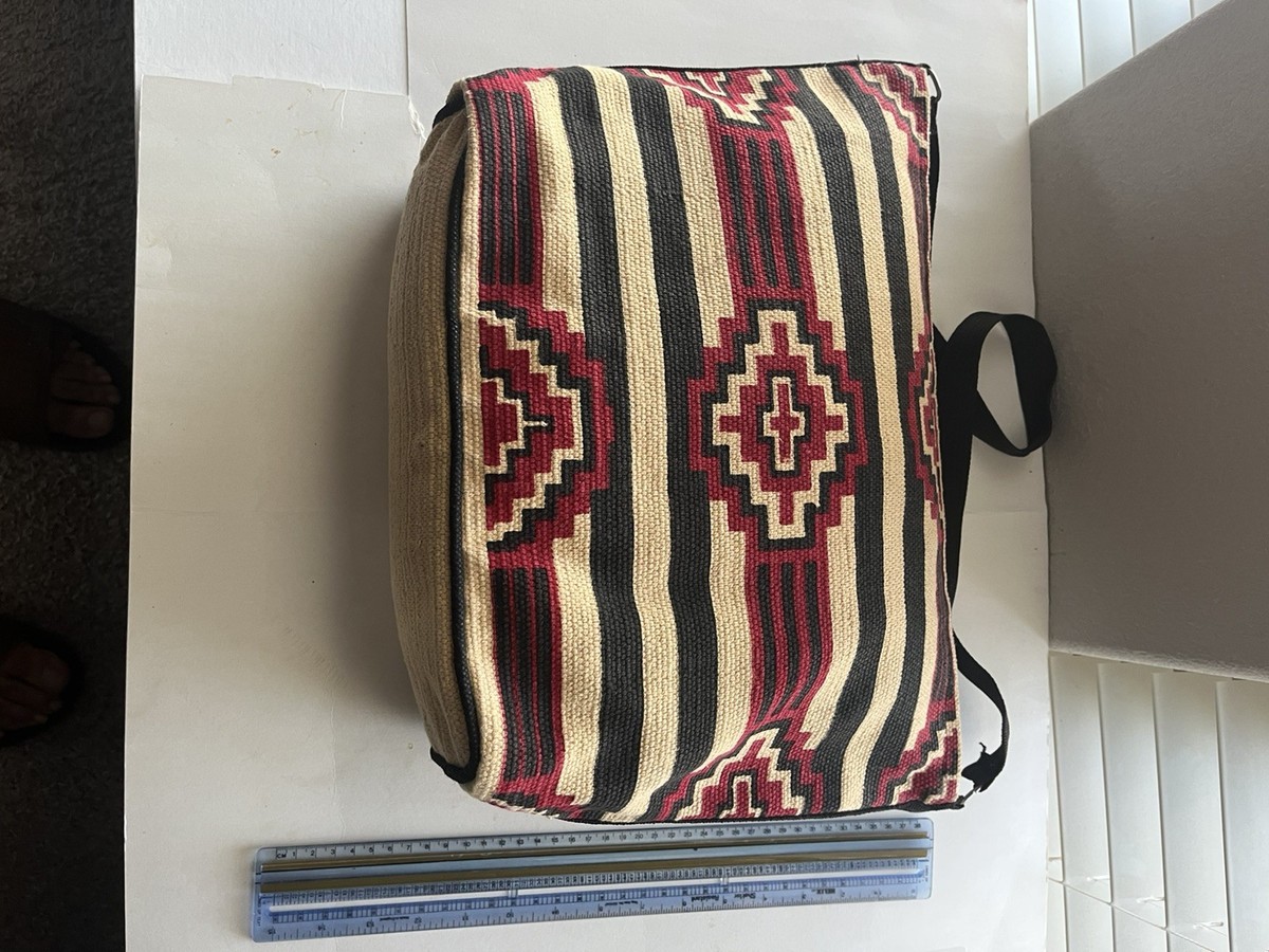 Handcrafted Colorful Patchwork Duffle-Style St. Clair Designs Emily Bag. View 3