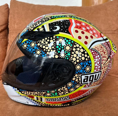 Dreamtime AGV K3 Helmet M VR 46 Rossi Graphic Used Karcher Steam Sanitized
