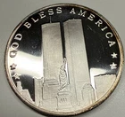 1oz .999 Fine Silver Round 9/11 Land Of The Free Twin Towers ER41