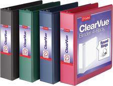 3 Ring Binders, Binders for School and Office, Durable 2 Inch Binder with round