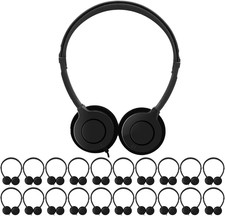 20 Pack Class Set Headphones for Kids Students School Classroom Bulk Earphones A