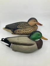 Pair Of Greenhead Gear Mallard Drake & Hen Duck Decoys 14" x 6" Ducks Hunting