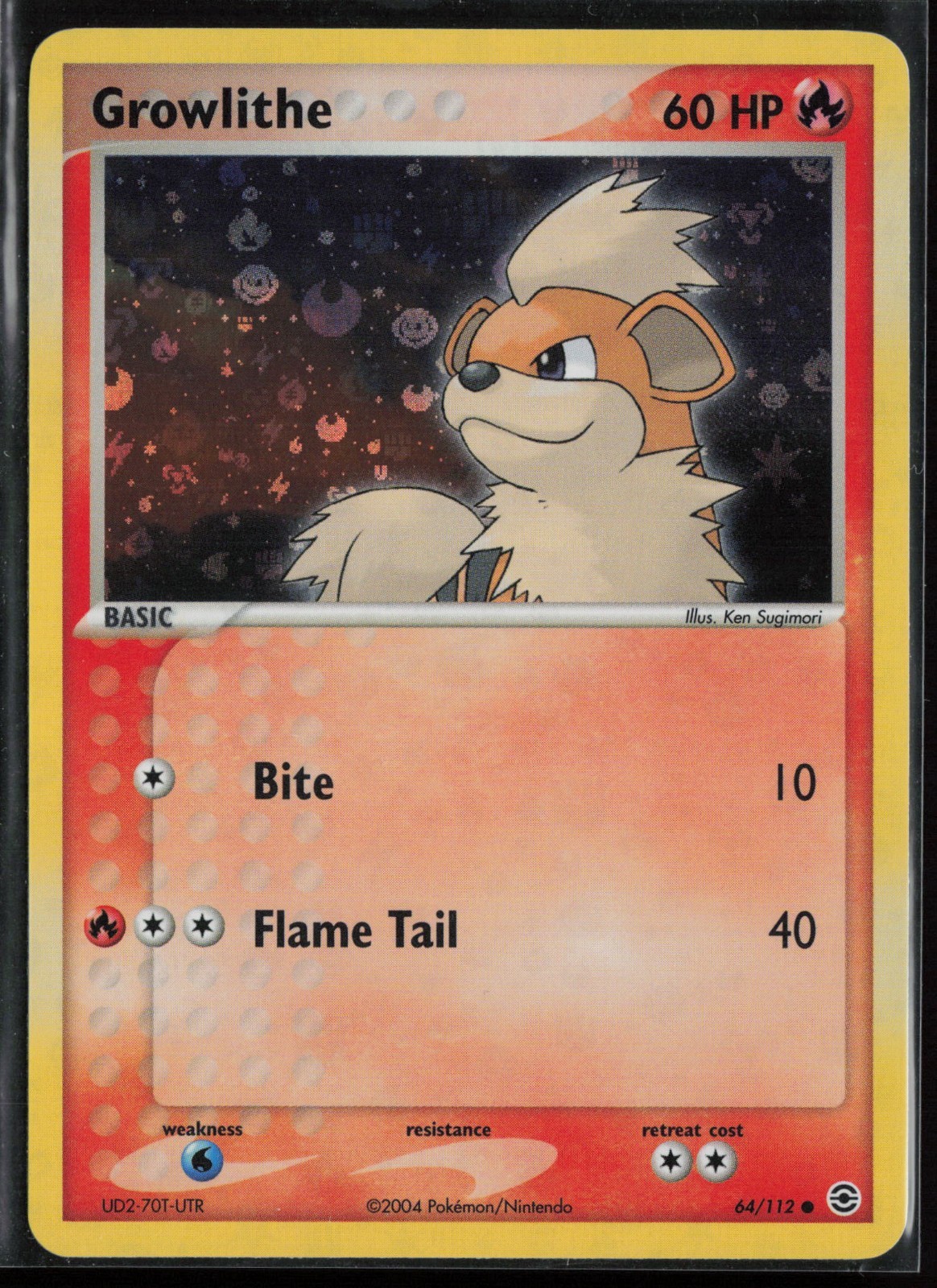 Growlithe - 64/112 - Common - Reverse Holo - NM - EX FireRed & LeafGreen