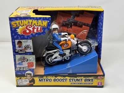 Stuntman Stu Nitro Boost Stunt Bike – Gioco Con Moto A Impulso, Rampa E Muro Distruttibile – Azione E Acrobazie Per Bambini - 2