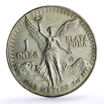 Mexico 1 onza Libertad Angel of Independence silver coin 1988 | eBay