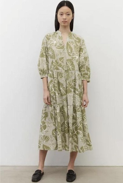 Women Marc O'Polo Dress Khaki Cotton 48