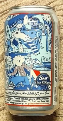 12 oz.  Pabst Blue Ribbon Beer Can  2019 PBRART Charlie Kendall  852893-10022888