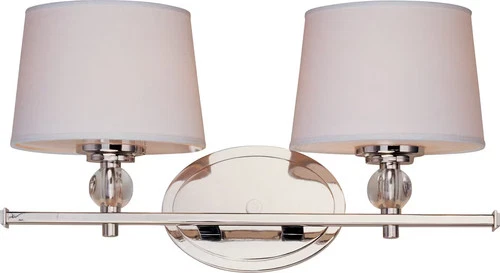 Maxim Lighting 12762WTPN Rondo 2-Light Bath Vanity in Polished Nickel - Picture 1 of 2