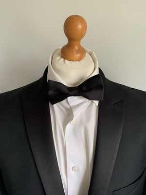 Herren LUXUS TED BAKER ''ENDURANCE'' WOLLE SMOKING ANZUG in SCHWARZ 42L *4 MAL GETRAGEN*