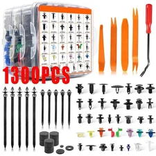 1300Pcs Car Retainer Clips Auto Fasteners Push Trim Clip Pin Rivet Bumper Kit