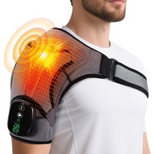 Cordless Shoulder Heating Pad with Vibration for Rotator Cuff Pain Relief, Ar...