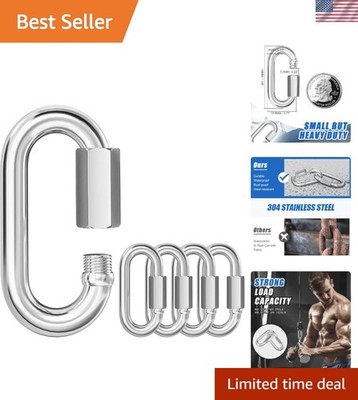 Versatile 304 Stainless Steel Quick Link Connectors - 5PCS for DIY Projects