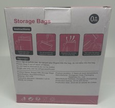 LURUI Breast Milk Storage Bags 60 Count 8oz/250ml BPA Free Double Seal Leakproof