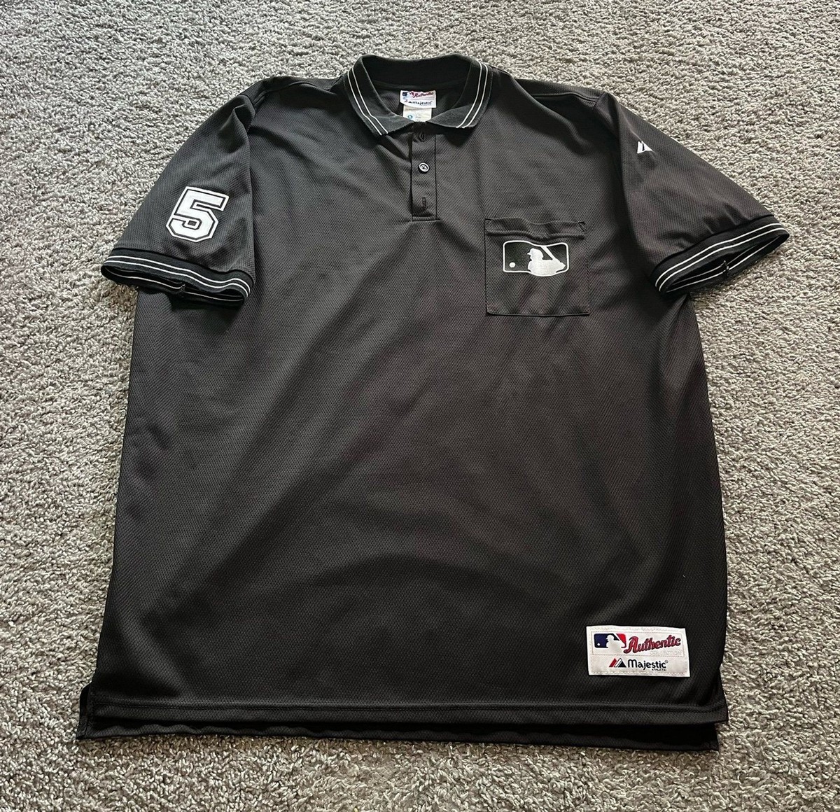 Angel Hernandez Game Worn MLB Umpire Jersey Shirt Black Majestic