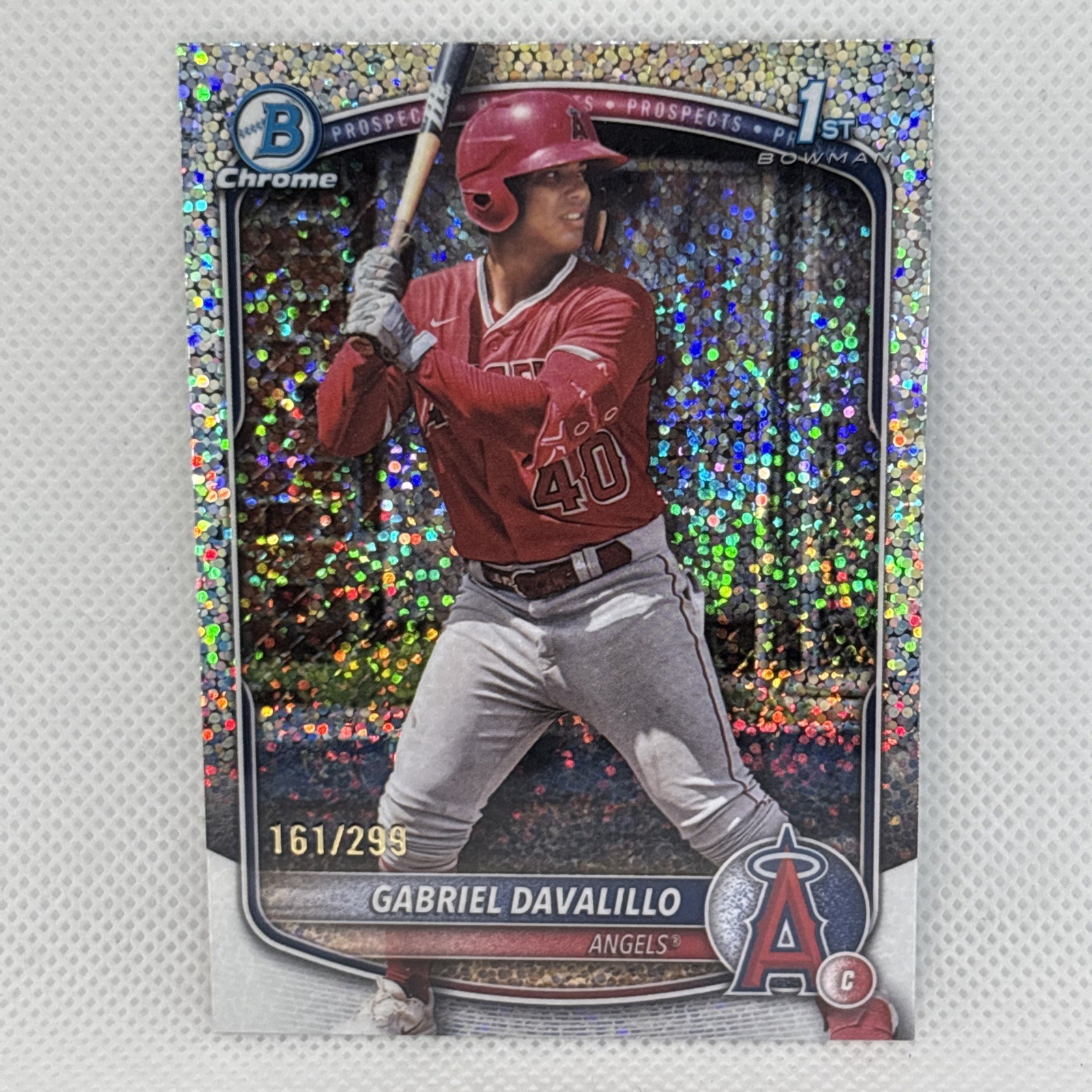2025 1st Bowman Chrome Gabriel Davalillo #d 161/299 Speckle refractor  #BCP-178