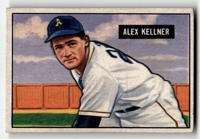 1951 Bowman Alex Kellner #57 Philadelphia Athletics HIGHER GRADE NO CREASES