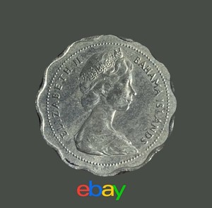 THE BAHAMAS 🇧🇸 TEN (10) CENTS COIN 1969 (QUEEN ELIZABETH II)