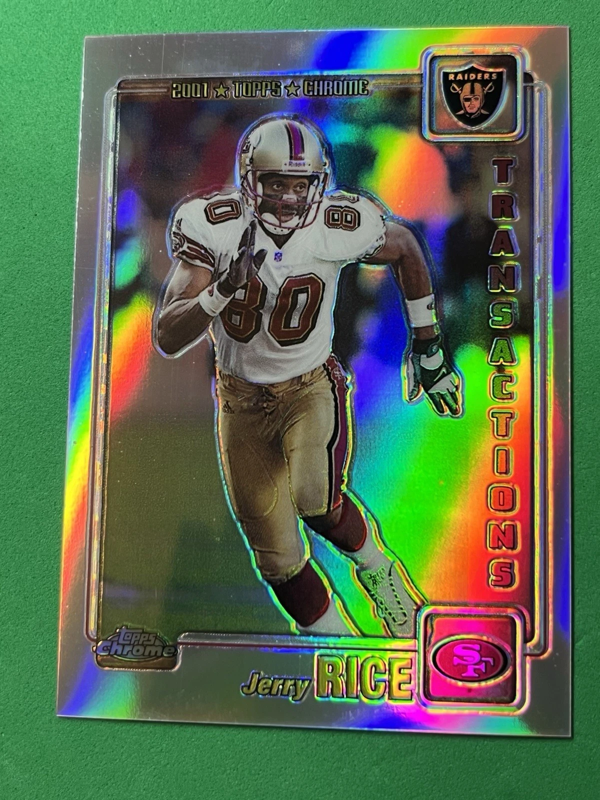 2001 Topps Chrome - Jerry Rice #136 Refractor /999 HOF Legend 49ers Raiders