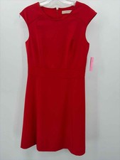 Pre-Owned Tory Burch Red Size 6 Knee Length Short Sleeve Dress