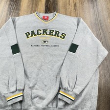 Vintage Green Bay Packers Sweatshirt Mens XXL Gray NFL Football Team Y2K Sweater