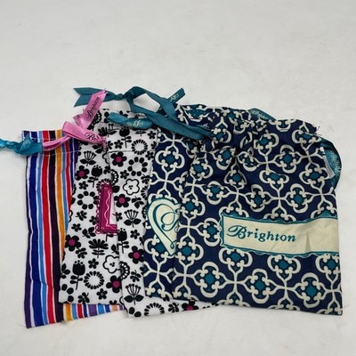 Brighton Jewelry Trinket Fabric Bags Set of 5