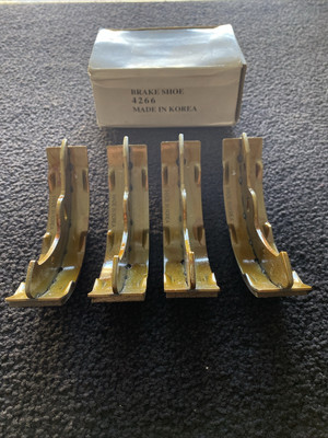 EZGO Golf Cart Brake Shoes TXT Medalist G&E 1997-Up, Gas RXV 2008+ 4266 Set of 4