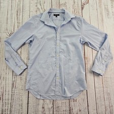 Banana Republic Men  s Non-Iron Slim Fit Dress Shirt Tailored Blue L