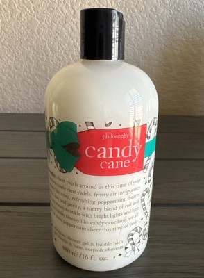 BRAND NEW & SEALED PHILOSOPHY CANDY CANE SHAMPOO, SHOWER GEL & BUBBLE BATH 16OZ