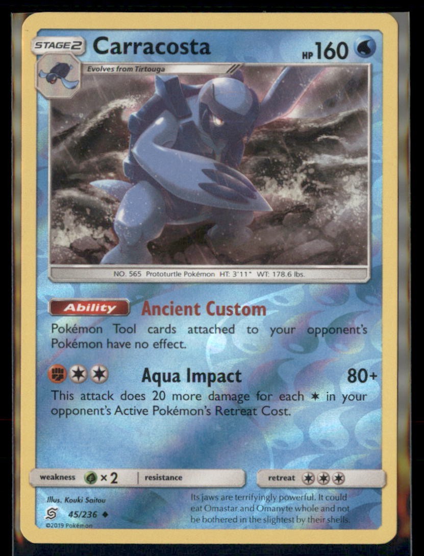Pokemon TCG Carracosta 45/236 Reverse Holo 