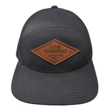 Richardson Trucker Hat Black Brown Snapback Perforated OS Construction Patch Cap