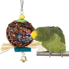 2Pcs Macaws Hanging Cockatiel Shredder Toy Foraging Bird Chewing Toy Parrot Cage