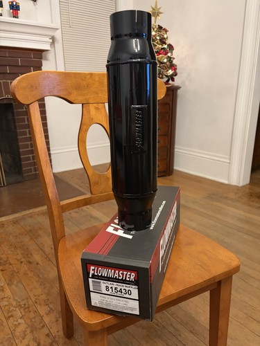 Outlaw 409 Exhaust Muffler SS Round Race Black Exhaust Muffler 3" Center ID, 3"